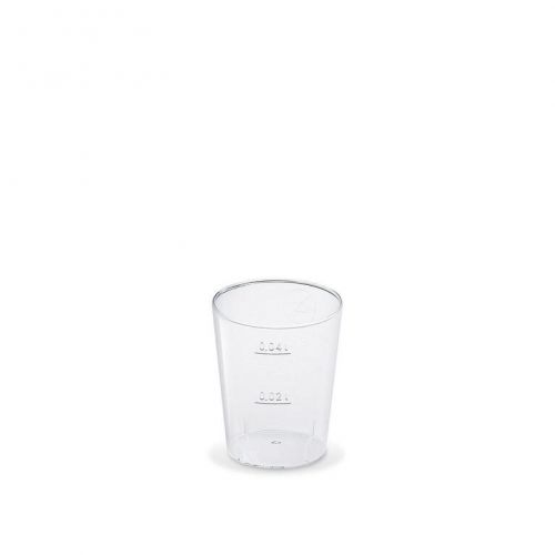 Pohár jednorazový, kryštál 2cl/4cl, priemer 43mm, 50ks