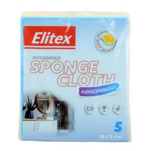 Utierka špongiová 5ks ELITEX