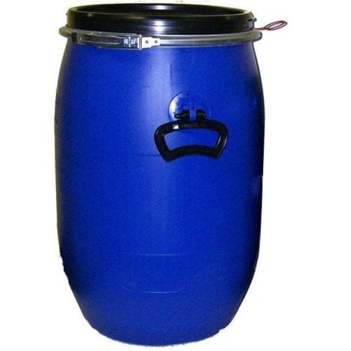 Barel recyklovaný 30l s vekom a sponou, modrý, nevhodný na potraviny