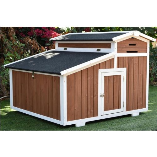 Kurín drevený 110x100x80cm ORINOKO, bordo/biely GARDENKUS