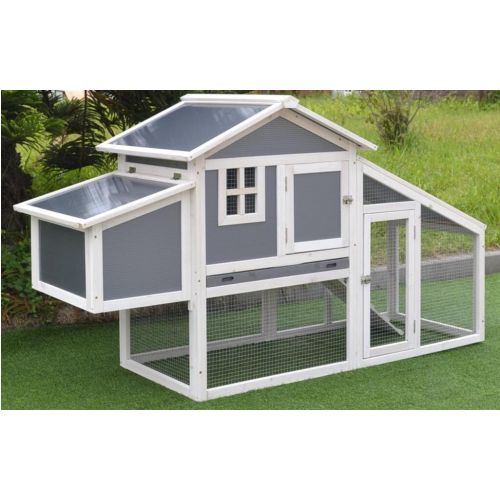 Kurín drevený 175x66x101cm KONGO, šedo/biely GARDENKUS