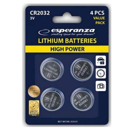 Batéria líthiová CR 2032, 3V, blister 4ks ESPERANZA