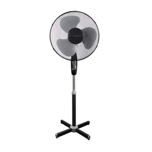 Ventilátor stojanový, 50W, priemer 40cm, HURRICANE, čierno-sivý