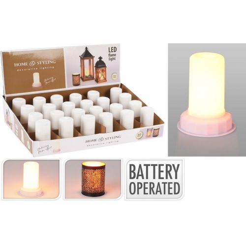 Sviečka vklad LED teplé biele 7,5x7,5x9 cm baterky