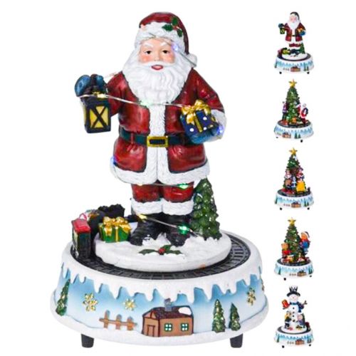 Dekorácia vianočná Santa / Stromček LED 22 cm mix