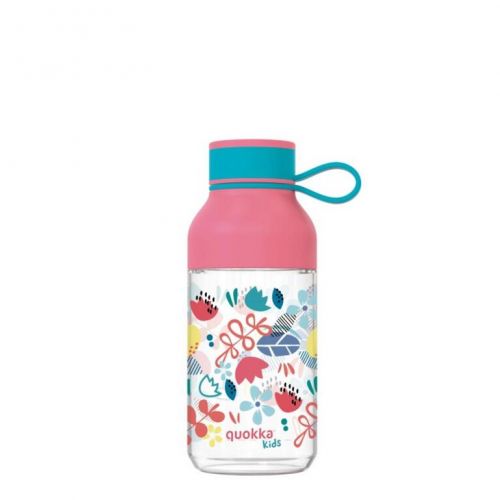 Fľaša športová detská plastová, 430 ml - Kvietky