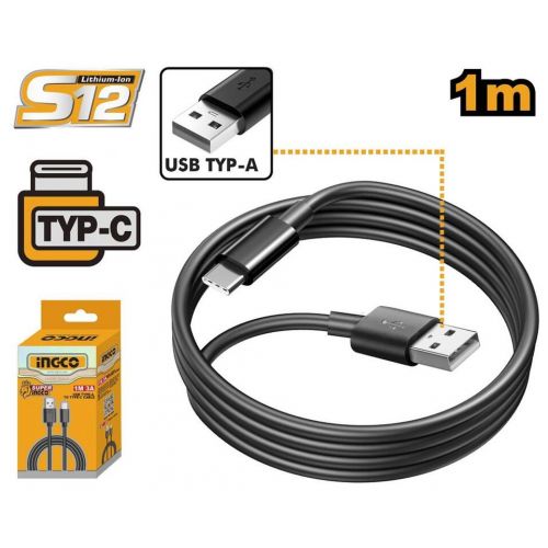 Kábel nabíjací 1m USB-A / USB-C INGCO