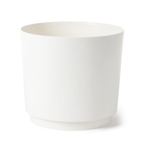 Kvetináč plastový, priemer 125mm, Aura, krémový, výška 113mm