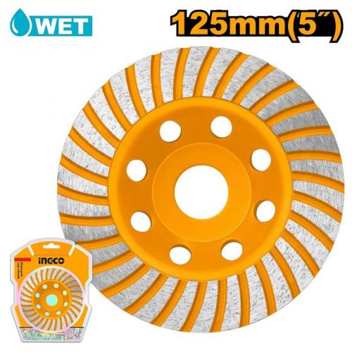Kotúč diamantový brúsny o125x22,2 mm TURBO INGCO