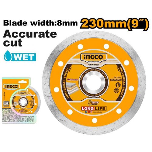 Kotúč diamantový plný o230x22,2 mm INGCO