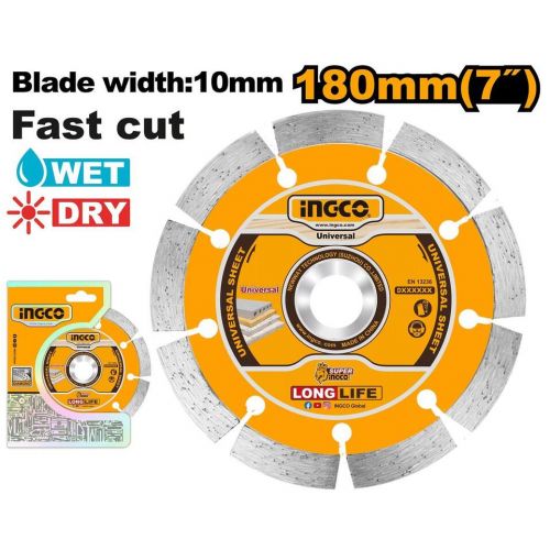 Kotúč diamantový o180x22,2 mm SEGMENT INGCO