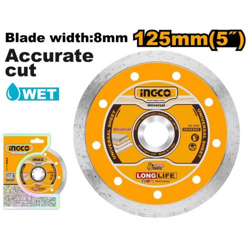 Kotúč diamantový plný o125x22,2 mm INGCO KLC