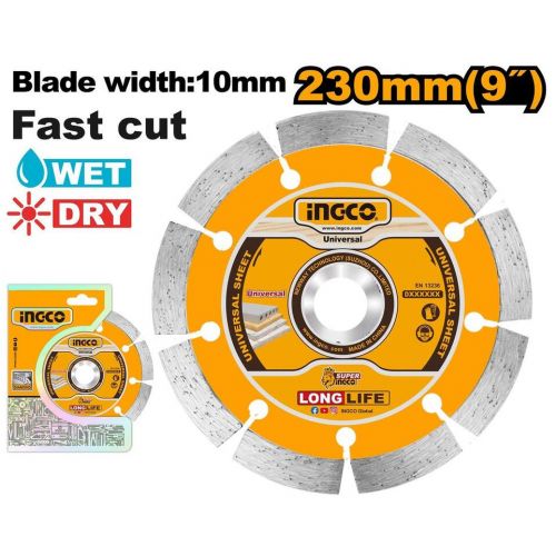 Kotúč diamantový o230x22,2 mm TURBO INGCO KLC
