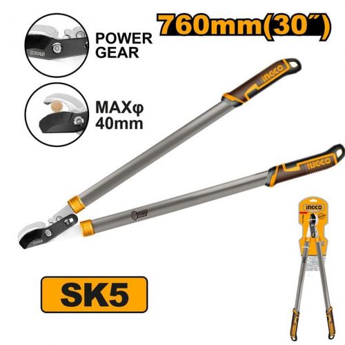 Nožnice záhradné na konáre SK5, 76cm, INGCO, s prevodom, INDUSTRIAL