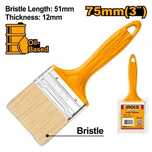 Štetec plochý plast 3" INGCO
