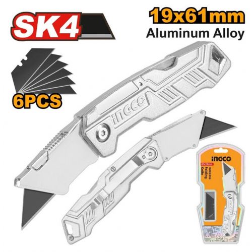 Nôž lámací pracovný 19mm s vymeniteľnou čepeľou INGCO 5x čepeľ KLC