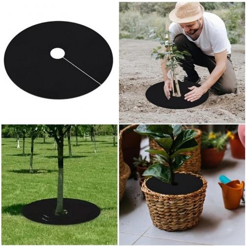 Textília netkaná proti burine kruh o32cm GARDENKUS čierna