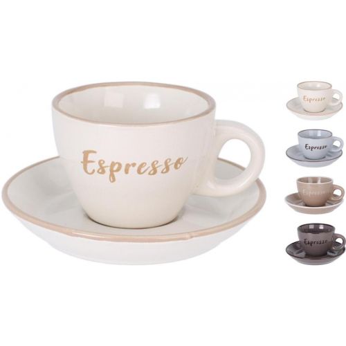Šálka s podšálkou 100 ml sada espresso keramika, mix