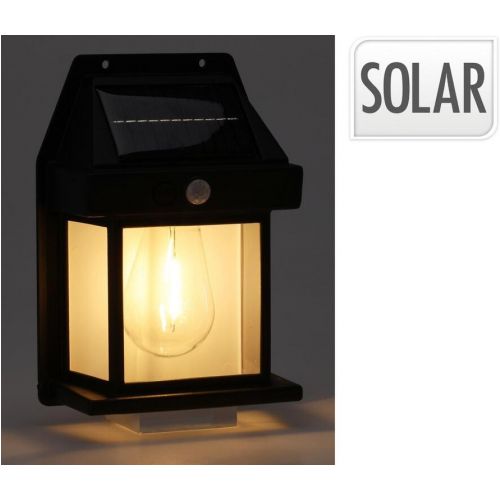 Lampa solárna nástenná so senzorom pohybu, 12x6x17cm
