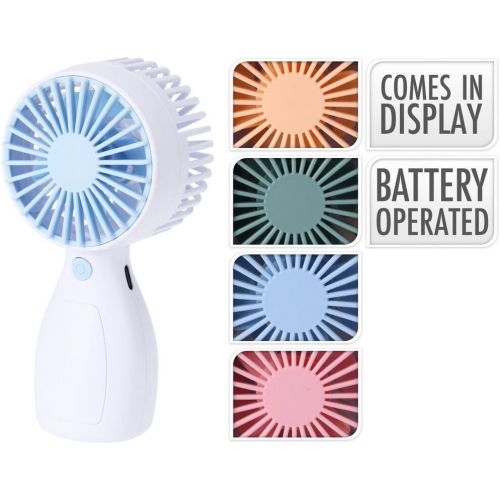 Ventilátor mini, ručný nabíjateľný, 13cm, mix