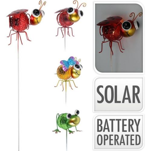 Dekorácia zapichovacia hmyz solar, 60cm, mix