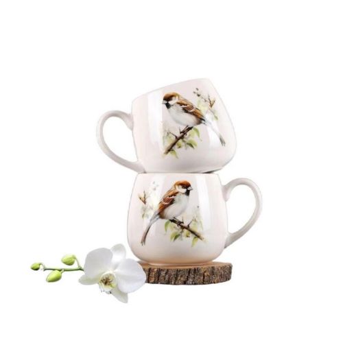 Hrnček porcelánový 440ml VRABEC, mix