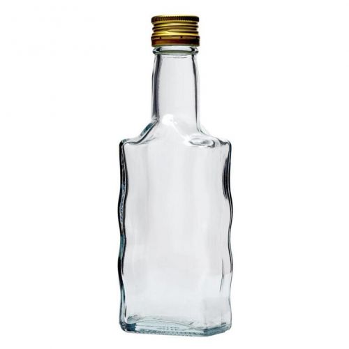 Fľaša sklenená 200ml s uzáverom