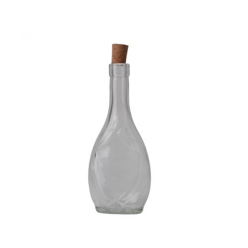 Fľaša sklenená, 250ml, IKONA, s korkovým uzáverom