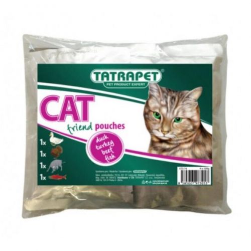 Kapsička pre mačku 4x100g -ryba/hoväd/morka/kačka Cat Friend KLC