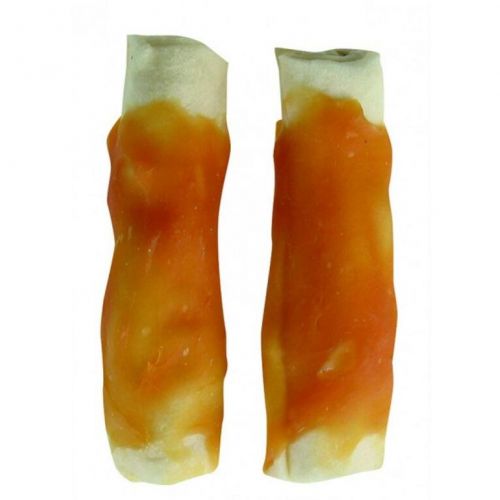 Rolka pre psa byvolia potiahnutá kuracím mäsom 10cm/40g