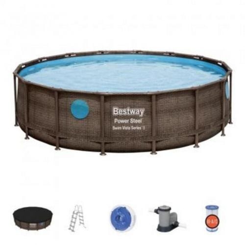Bazén 4,88x1,22 m Bestway® Power Steel™, Vista Series, 56725, filter, pumpa, rebrík, plachta, dávkovač