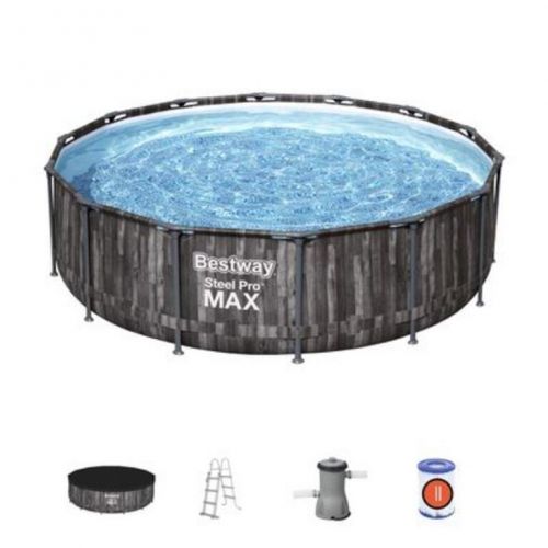Bazén Bestway® Steel Pro MAX, 5614Z, kartušová filtrácia, rebrík, plachta, 427x107cm