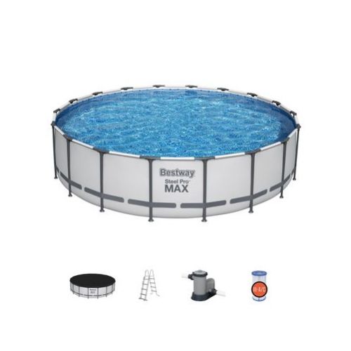 Bazén Bestway® Steel Pro MAX, 56462, kartušová filtrácia, rebrík, plachta, 549x122cm