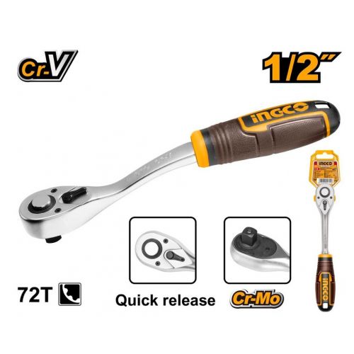 Račňa 1/2" Cr-V, 260mm, 72 zubov INGCO KLC