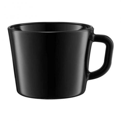 Hrnček sklo, 450ml, JUMBO, čierny