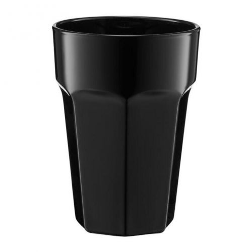 Pohár na vodu 430ml, sklenený, čierny