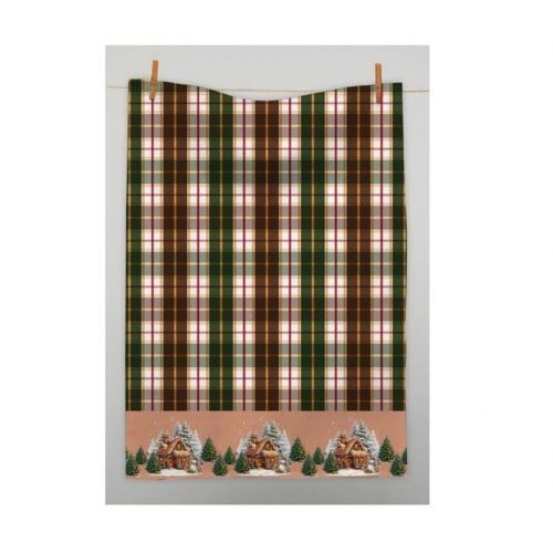 Utierka kuchynská bavlnená tkaná VIANOCE Domček 3ks, 50x70cm, 270 g/m2