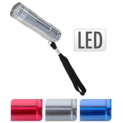 Baterka 9 LED 8,5cm, hliníková mix