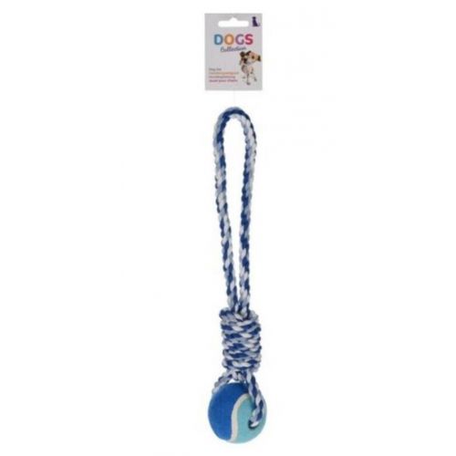 Hračka pre psa loptička s lanom 32 cm
