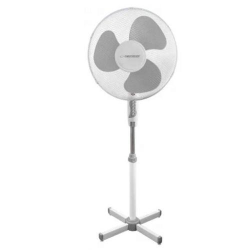 Ventilátor stojanový, priemer 40cm HURRICANE, bielo-sivý