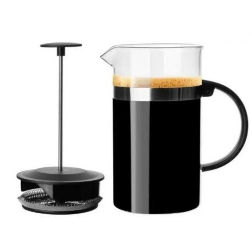 Kanvica na kávu a čaj 600ml, sitko-piest, nerezová, FRENCH PRESS
