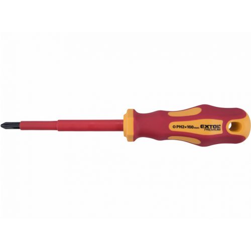 Skrutkovač elektrikársky 100V, krížový PH2x100mm, VDE/GS