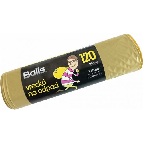 Vrecia na odpad žlté, 40µm, 120L, bal. 10ks