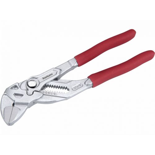 Kľúč kliešťový s hladkými čelusťami, 180mm, CrV, poniklovaný