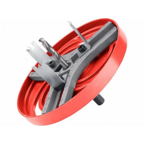 Vyrezávač otvorov trojramenný nastaviteľný, priemer 19-127mm, Bi-metal nože, hliníková základňa