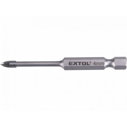 Vrták do skla 4x74mm, šesťhranná 1/4 stopka