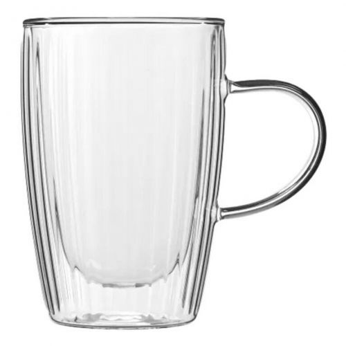 Pohár sklo dvojstenný CURLY 350ml, sada 2ks