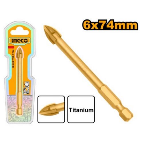 Vrták na dlaždice a sklo 6x74mm INGCO INDUSTRIAL