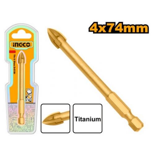 Vrták na dlaždice a sklo 4x74mm INGCO INDUSTRIAL KLC