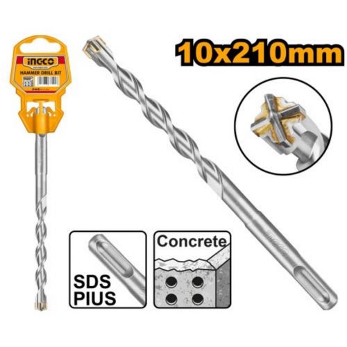 Vrták do betónu SDS plus, 10x210mm INGCO Industrial, pieskovaný KLC